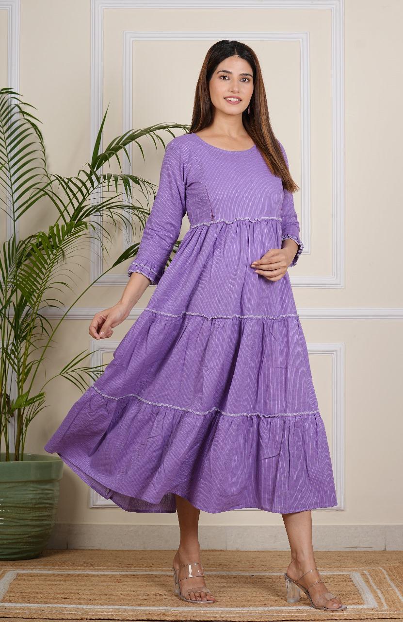 Women's Lavender Maternity gown
