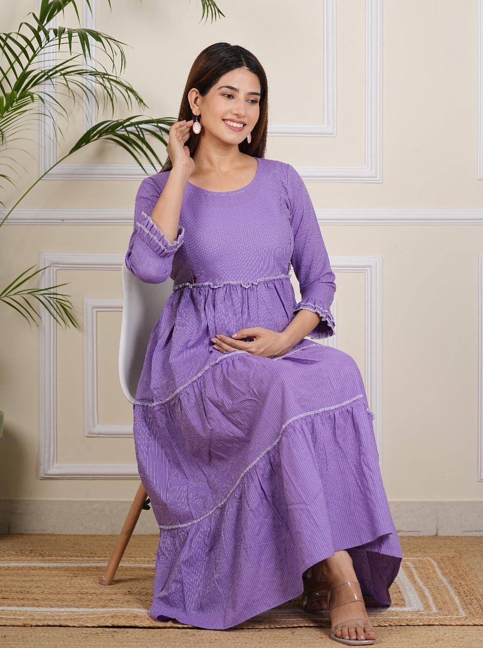 Women's Lavender Maternity gown