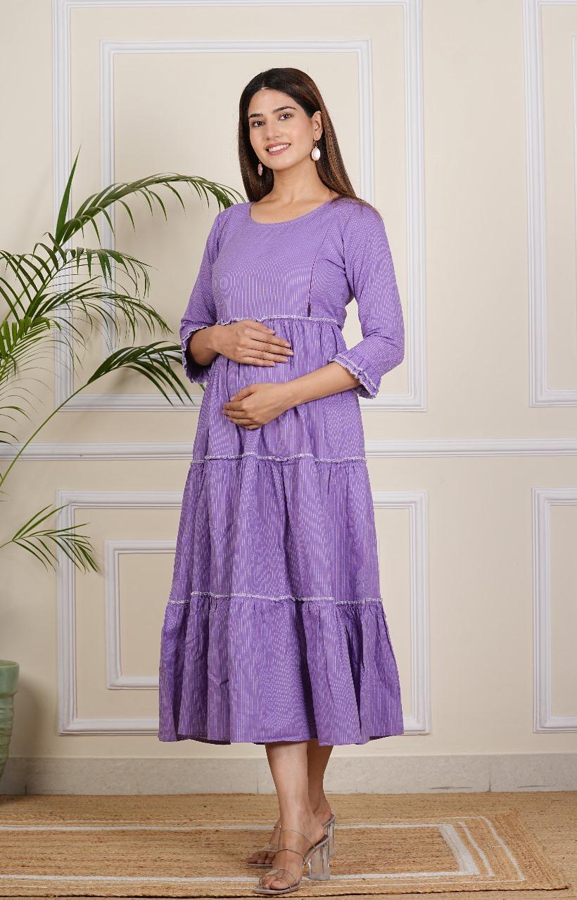 Women's Lavender Maternity gown
