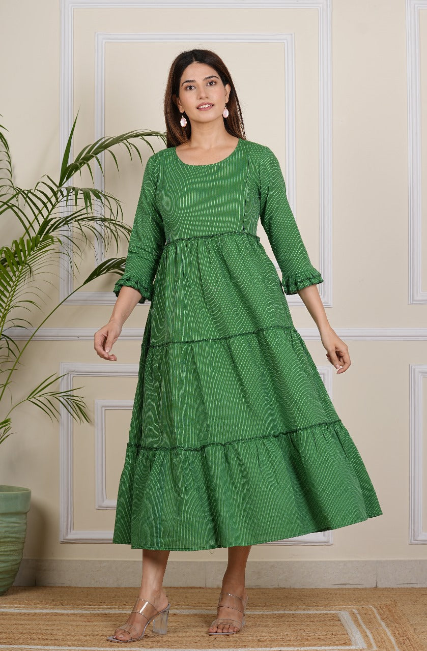 Women's Green Maternity gown