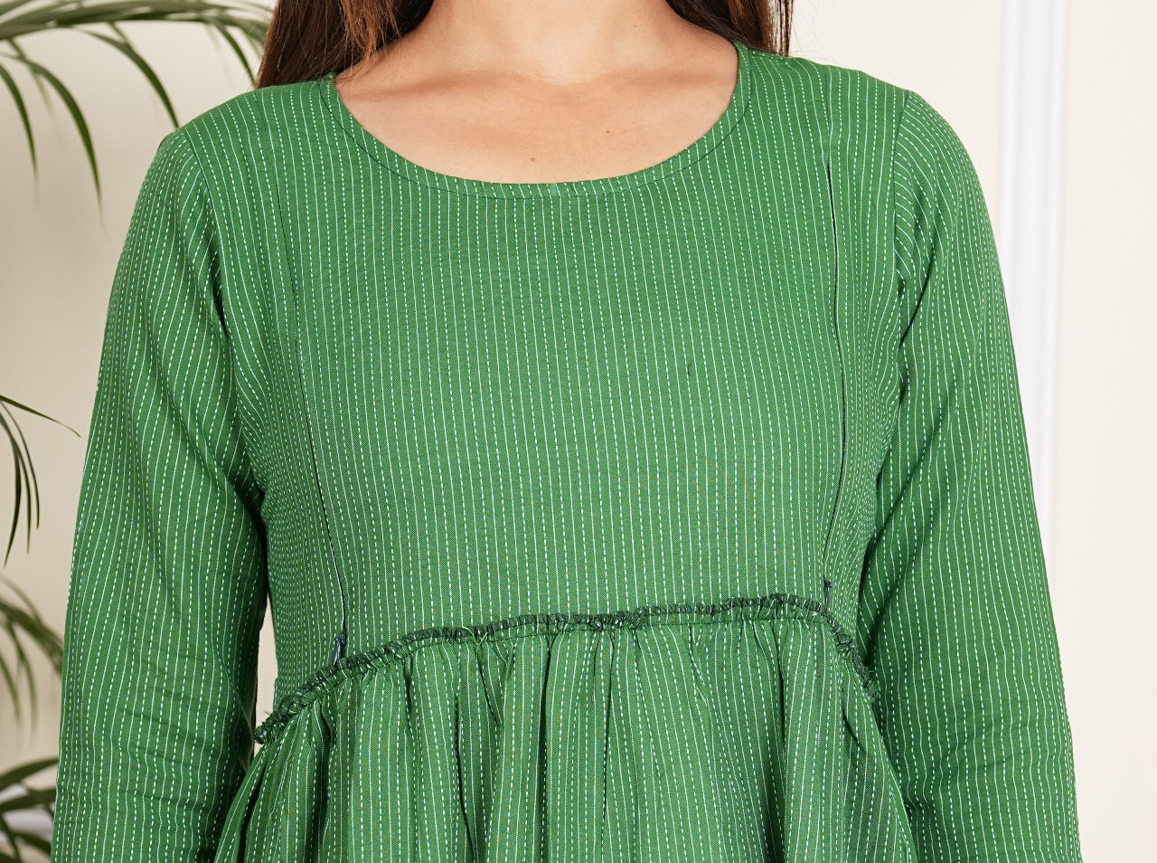 Women's Green Maternity gown