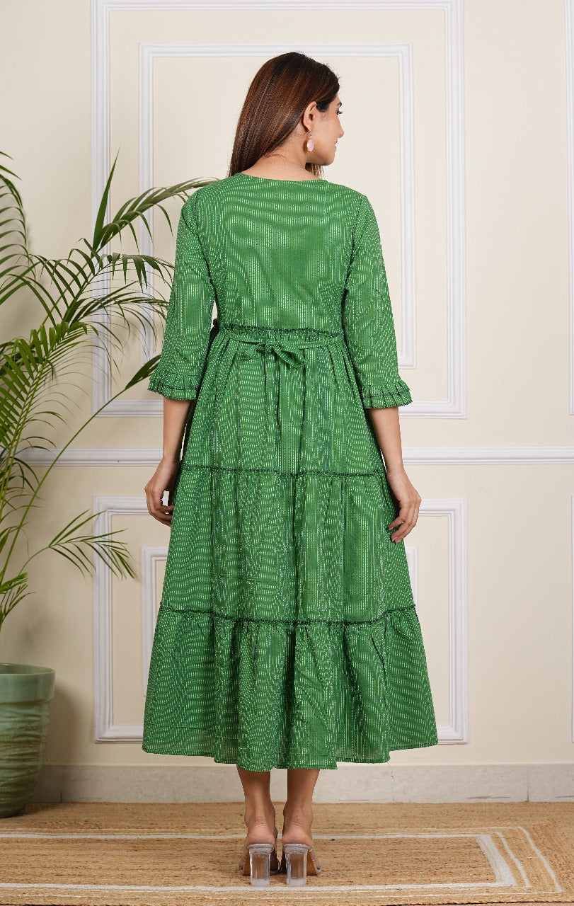 Women's Green Maternity gown