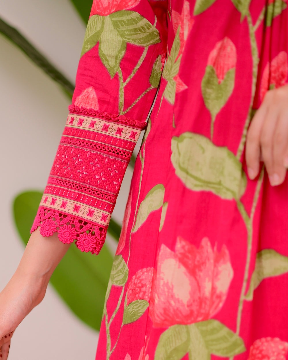 Graceful Pink Printed Rayon Suit with Dupatta
