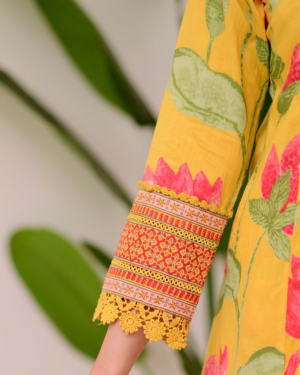 Graceful Yellow Printed Rayon Suit with Dupatta