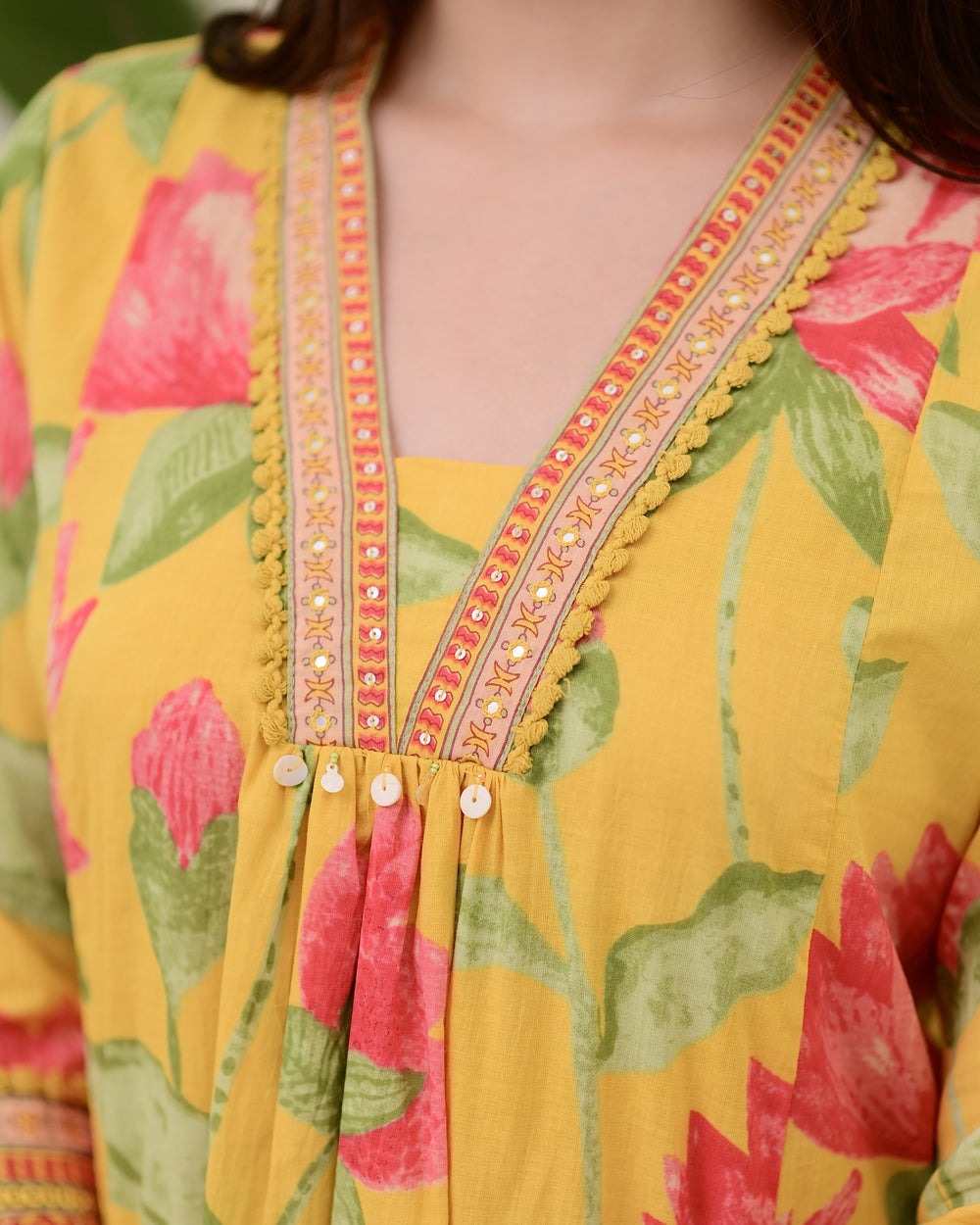 Graceful Yellow Printed Rayon Suit with Dupatta